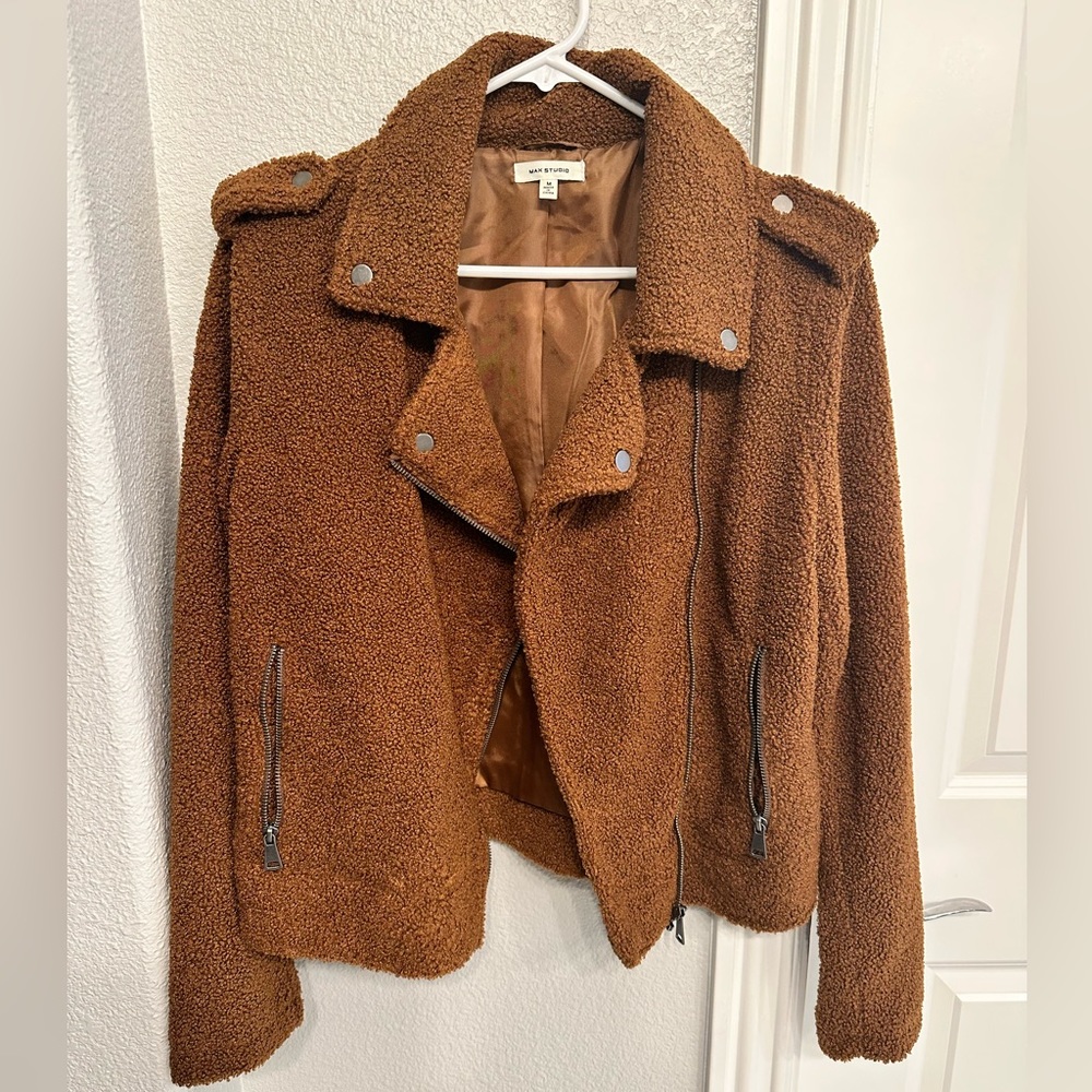 MAX STUDIO TEDDY MOTO JACKET